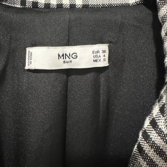 Mango Oversized Structured Check Blazer - Picture 4 of 4